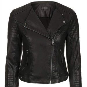 Nelly Faux Leather Biker Jacket